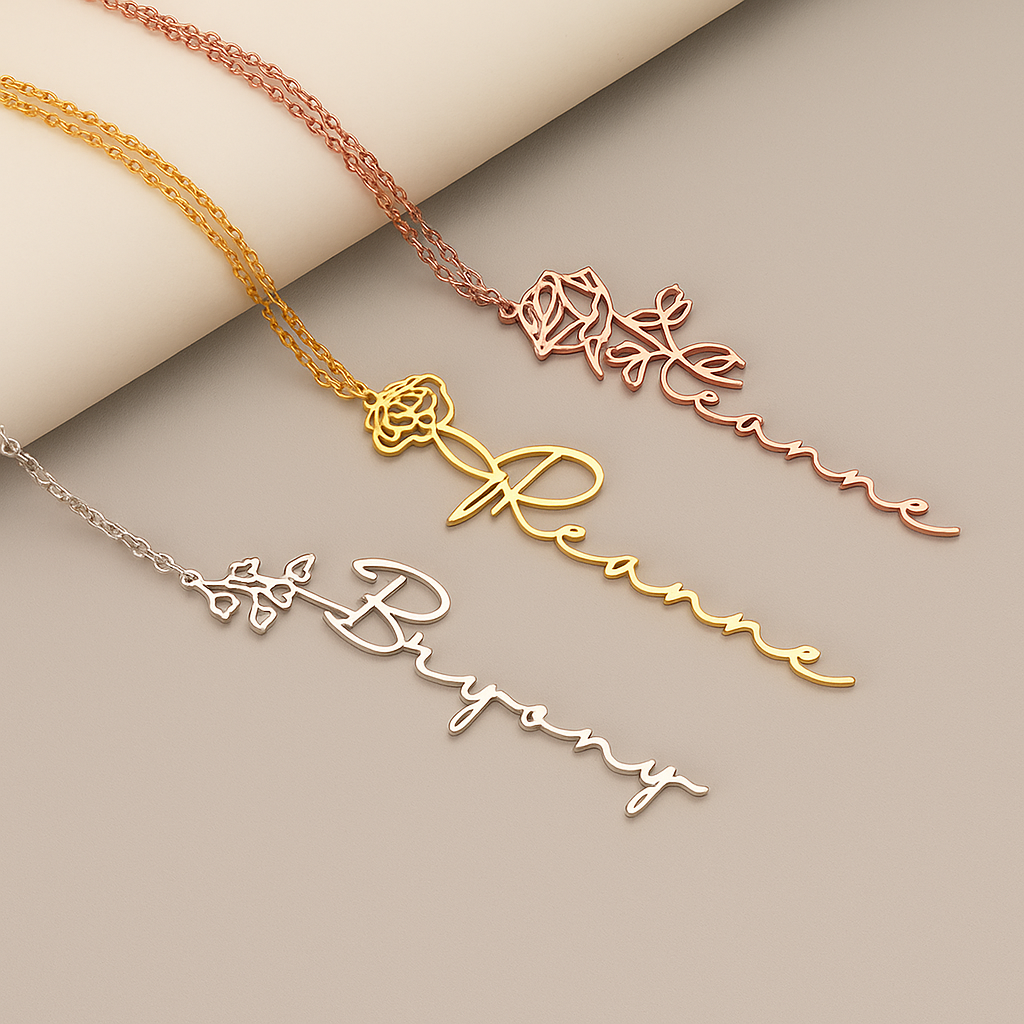 Arabic Font Name Necklace – Custom Personalised Jewellery